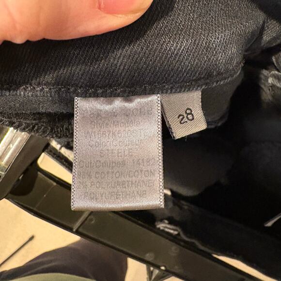 Rag & Bone Women's Mid Rise Skinny Ankle Black‎ Gray Denim Jean 28 Distressed - Picture 4 of 7